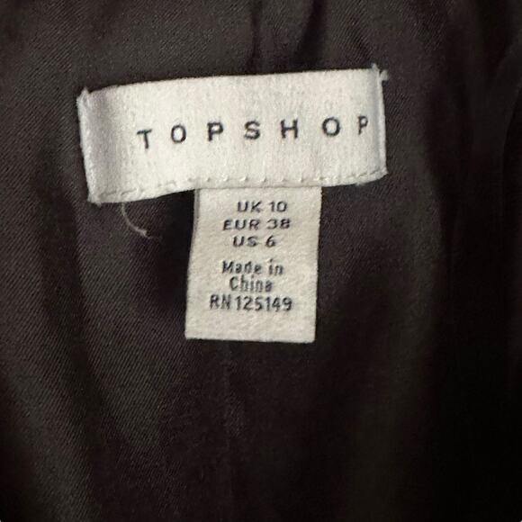 Topshop Women’s Black Faux Fur Jacket Coat Short Plush Cropped Size US 6 UK 10 - Picture 3 of 9